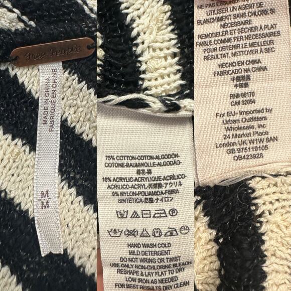 Free People Black and White Striped Mini Dress - Picture 9 of 9